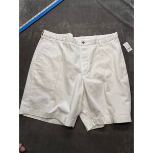 Brooks Brothers Mens White Chino Shorts Size 40‎ Reg Classic Fit Flat Front